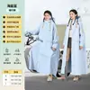 Impermeable Quanyan para vehículo eléctrico EVA para mujeres adultas, impermeable de cuerpo entero largo para andar en motocicleta, impermeable de una pieza