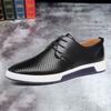 Zapatos de Verano para Hombre Temu Europeos y Americanos Transfronterizos, Zapatos Casuales, Zapatos de Cuero de Moda Estilo Británico, Zapatos para Hombre de Talla Grande con Calados