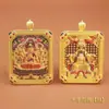 Montaña Wutai Nuevo Wuye Thangka Plaza Relieve de Doble Cara Doce Signos del Zodíaco Ocho Dioses Guardianes Colgante Colgante de Buda