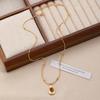 Colar Maillard Tiger Eye Feminino Outono e Inverno Nicho Leve Luxo High-end Sense Woolen Chain Acessórios Marrom Vintage Clavícula Corrente