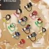Mochila de Levantamento de Peso Animal Gato Anime 2D Macia Pintada com Gotejamento de Couro Chapéu Pintado com Gotejamento Série Temática Tática 3D