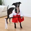 Roupas para pets DogLemi, fantasia de bruxa para Halloween, quimono estilo japonês vermelho e branco, adequado para cães pequenos e médios, roupa festiva, roupa da moda
