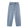 Comércio Exterior Transfronteiriço, roupas femininas, novo estilo outono, moda europeia e americana, design patchwork, jeans de perna larga cintura alta 4083235