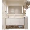 Combinación de Gabinete Inteligente para Baño Estilo Crema Lujo Ligero Moderno Simple Baño Cerámica Lavabo Integrado Lavabo Lavabo
