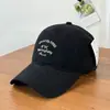 Gorra de Béisbol Casual Versátil con Letras Estilo Coreano para Mujer, Parte Superior Suave, Algodón Cómodo, Visera Solar a la Moda, Gorra de Pico Adelgazante