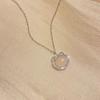Colar Cadeado Ruyi Ping An Feminino Luxo Leve Design de Nicho Senso Avançado ins Simples Elegante Corrente para Clavícula Joia Versátil