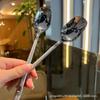 Atacado de fábrica colher lanterna estilo coreano cabo longo colher de sobremesa colher de sopa para casa restaurante aço inoxidável grau alimentício colher lanterna