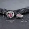 Prata 925 Banhada a Ouro Acessório em Forma de Coração Cortado em Diamante DIY Moda Personalizada Estilo Levemente Luxuoso Pulseira Pequeno Acessório