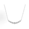 Collar de Plata de Ley S925 Sonrisa Circonita de Venta Caliente Transfronteriza, Simple y Lujoso, Exquisita Cadena para Clavícula de Mujer Estilo Ins, Venta al por Mayor de Una Pieza