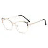 G95-243 Hastes de Óculos da Moda Personalizadas, Venda Quente Transfronteiriça, Incrustadas com Diamantes, Compatíveis com Lentes de Grau e Sem Grau, Armações Artísticas Gatinho