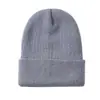 Gorro de Punto Liso Acrílico Transfronterizo para Niños, Gorro Cálido de Color Sólido para Otoño e Invierno, Gorro de Lana Pullover Unisex Estilo Europeo y Americano