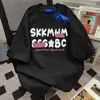 Camiseta Manga Curta Estampa de Letra Design Personalizado Verão 2025 Novo Estilo Casual Solta Estilo Casal Roupa de Trabalho Top