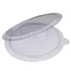 Caja de Ampolla Plegable Transparente para CD con Tapa abatible integrada, Caja de Plástico PET, Caja Redonda a Prueba de Polvo, Personalizable con Impresión