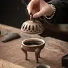 Quemador de Incienso Cerámico de Tres Patas y Patas Altas Quemador de Incienso Doméstico de Interior de Tres Patas Antiguo Quemador de Aromaterapia de Sándalo Quemador para Ceremonia de Té Zen