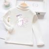 Camiseta Interior Gruesa con Forro de Felpa de Dibujos Animados para Niñas Ropa de Invierno de Felpa para Niños Mono de Felpa Cálido para Bebé Ropa Interior para Niños