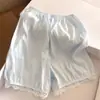 Pijama Azul de Perro de Celebridad de Internet, Nuevo Estilo para Mujer, Conjunto de Shorts de Manga Corta de Verano con Ribete de Encaje, Se Puede Usar Afuera como Ropa de Casa