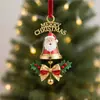 Nuevo colgante plano acrílico de Santa Claus independiente transfronterizo accesorio de decoración de campana de árbol de Navidad regalo navideño