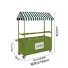 Carrito de flores de hierro para vendedor ambulante, carrito pequeño para mercados nocturnos, carrito de entrega de alimentos, puesto de comida móvil, carrito de snacks móvil para exteriores