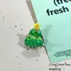 Mini Presilhas de Cabelo de Natal Transfronteiriças Europeias e Americanas, Grampos de Cabelo de Árvore de Natal e Papai Noel, Acessórios de Cabelo Festivos Simples e Modernos para Festas