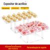 Suporte de bolo acrílico transfronteiriço de alta qualidade para sobremesas, chá, caixa de flores de mesa transparente, bandeja de armazenamento de cosméticos, expositor