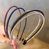 Banda para el cabello de esponja de color sólido que combina con todo para lavarse la cara, elegante banda para el cabello a presión, banda para el cabello colorida, tocado para niña de Corea del Sur