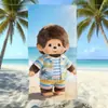 Toalla de Playa de Microfibra de Dibujos Animados Monchhichi Transfronteriza, Toalla de Baño Absorbente de Secado Rápido para Niños, Toalla de Natación de Viaje