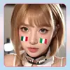 Adesivos de Tatuagem Bandeira Italiana Coloridos Maquiagem Europeia Adesivos para Rosto Pintados à Prova d'Água Não Tóxicos Duradouros Adesivos para Rosto Infantil