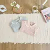 26 Novas Roupas Infantis Estilo Coreano Ins Suéter Doce com Gola de Renda Fio de Algodão Top Tricotado Vazado para Meninas