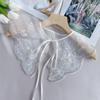 Fábrica direta explosões organza bordado contas colarinho feminino flor gravata arco Joker moda falso colarinho xale