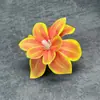 Flor de Simulación Impresión en Película 3D Cabeza de Flor de Clematis DIY Hecho a Mano Pasador Flor Broche Flor de Magnolia Flor Artificial Adorno Venta al por Mayor