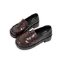 Zapatos de Cuero Pequeños de Suela Gruesa Estilo Universitario Japonés para Primavera y Verano Nuevos 2024 Slip-on Zapatos para Uniforme JK Mocasines de Tacón Alto