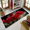 Alfombrilla de Piso Larga Estilo Nórdico Minimalista para Cocina, Más Vendida Transfronteriza, Alfombrilla Antideslizante Absorbente de Agua de Terciopelo de Cristal para Baño, Fácil de Mantener
