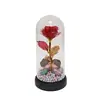 Lámpara de Cristal de Flor Eterna Rosa de Pan de Oro Muñeca Ramo Niñas Día de San Valentín Chino Día de la Madre Regalo de Cumpleaños