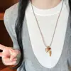 Colar com Pingente de Pônei do Ano Zodiacal Simples e Estiloso, Corrente Versátil para Suéter Casual do Dia a Dia, Colar de Nicho de Alta Qualidade para Mulheres