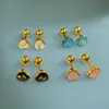 Aretes Geométricos de Titanio con Cierre de Twist, de Concha de Abulón Natural, Tridimensionales, Modernos y de Alta Gama, Nueva Lujuria Accesible, Elegantes