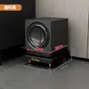 Bandeja para Altavoz Soporte de Audio Estantería Pies para Subwoofer Soporte Altavoces de Cine en Casa de Pie Tablero de Absorción de Choques de Doble Capa
