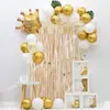 Cortina de Seda de Lluvia Mate Mate Suministros para Fiestas Diseño de Escena Diseño de Cumpleaños Infantil Decoración de Bodas Cortina de Seda de Lluvia con Borlas