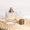 Botella de perfume con borde cortado 50ml botella de vidrio para perfume botella vacía botella de spray de perfume de lujo ligero botella secundaria fondo grueso