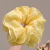 Anillo para el pelo de Intestino Grueso Amarillo Femenino Sentido de Atmósfera Malla Burbuja Tocado Cuerda para el pelo de Flor Cuerda para el pelo de Sentido Avanzado Cabeza de Bola Tocado