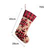 Calcetín Navideño Decorativo Grande Bordado a Máquina Calcetín Navideño con Frontón Alce Copo de Nieve Calcetín para Regalo Infantil Colgante