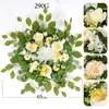 Corona de Flores Artificiales con Rosas y Peonías, Producto Nuevo en Amazon, Hojas de Eucalipto, Decoración del Hogar Corona de Flores Artificiales
