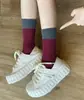 Nuevos Calcetines de Felpa Tejidos de Angora Rojo Azul Miao Otoño e Invierno Tendencia Corea del Sur Calcetines para Mujer Versátiles