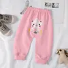 Calça Nova Infantil Primavera e Outono Estilo Primavera e Outono Calça Harem Casual para Meninos e Meninas Cor Sólida Calça de Pano Grosso Bebê Algodão Calça Longa