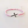 Amazon Transfronterizo Nuevo Pulsera Tejida a Mano con Forma de Cruz de Acero Inoxidable Unisex Regalo para Pareja Pulsera de Moda
