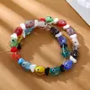 Desenho Animado Versátil Furo Reto Peixe Pequeno Colorido Contas de Vidro DIY Acessórios de Miçangas Feitos à Mão Pulseira Colar Joias Contas Contas