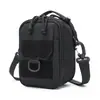 Bolso Pequeño Cuadrado Cruzado Táctico para Exteriores de Doble Capa Bolsa para Herramientas Edc Bolsa de Cintura Molle Bolso de Mano Multifuncional