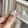 Anel furado para mulheres, simples, estiloso, versátil, aberto, anel de dedo ajustável, design de nicho, luxo leve, toque de alta qualidade
