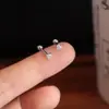 Pendientes roscados ultracortos, no es necesario quitarlos al dormir, amigables con el oído, estilo coreano y japonés, corazón simple a rosca, tachuelas para el cartílago del oído extremadamente pequeñas, venta al por mayor
