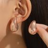 Pendientes de gota de agua retro de aleación transfronteriza europea y americana, estilo punk, sencillos, con forma de lágrima y coma para mujer.