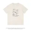 Camiseta de Algodón Estampada de Manga Corta para Hombre de Marca a la Moda Verano Nuevo Diseño Nicho Coreano Top de Media Manga Mujeres Ins